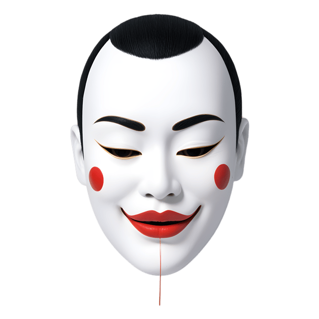 Free transparent PNG: Japanese Noh Mask PNG with Transparent Background for Art and Design