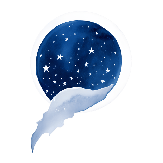 Free transparent PNG: Deep Navy and Silver Cosmic Starburst Canvas Art in PNG Format