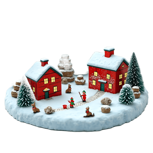 Free transparent PNG: Winter Village Diorama PNG Clipart  Perfect for Seasonal Crafts  Decor