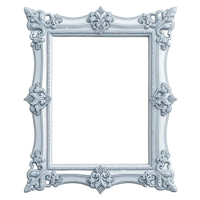 Free transparent PNG: Delicate Crystal Picture Frame with Intricate Beading Clipart