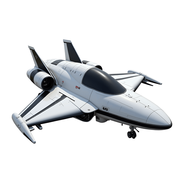 Free transparent PNG: White Spaceship with Black Stripes and Large Domed Cockpit on White Background