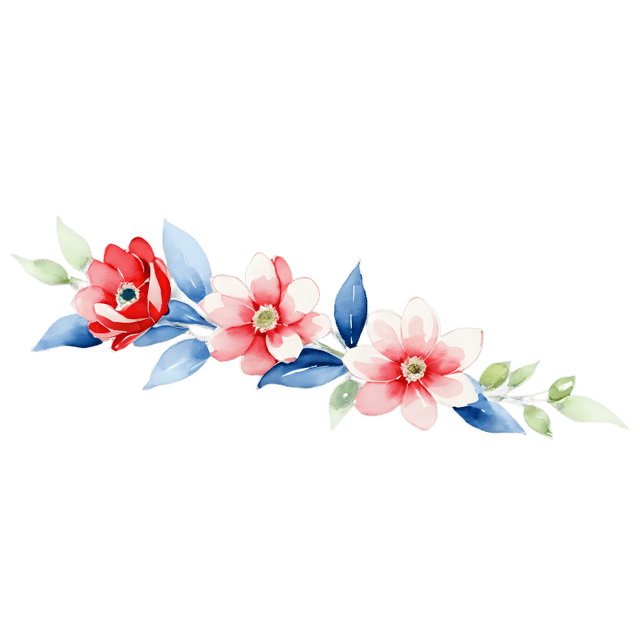 Free transparent PNG: Blooming Garden Ornament - Watercolor Style Transparent PNG Illustration