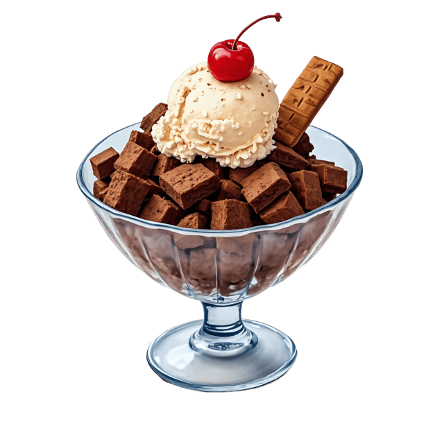 Free transparent PNG: Brownie Sundaes With Cookie Crumbs  Dessert Clipart, free downloadable png