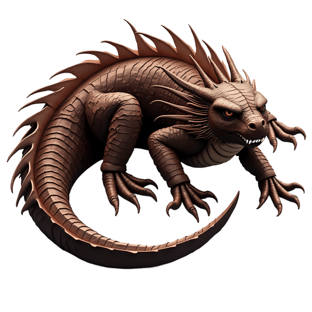 Free transparent PNG: Dark Brown Dragon PNG with Transparent Background for Art and Design Projects