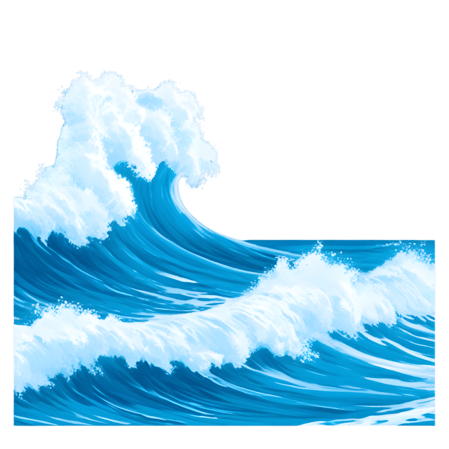 Free transparent PNG: Tranquil Ocean Waves PNG Background for Relaxing and Coastal Designs