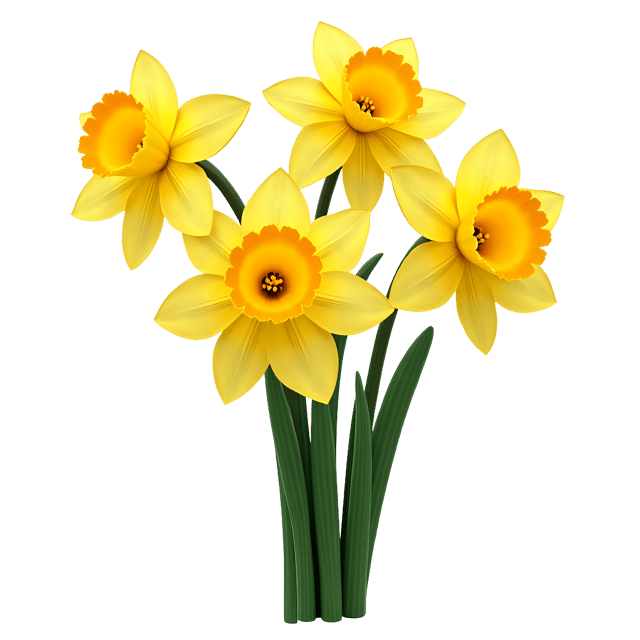 Free transparent PNG: Golden Daffodils PNG with Transparent Background for Floral Design and Clipart