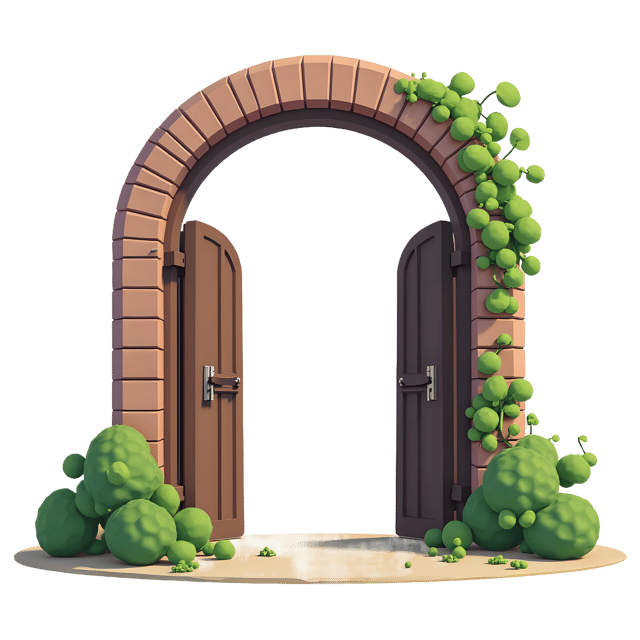 Free transparent PNG: Garden Gate Arch  Decorative Garden Entrance Clipart, free png download