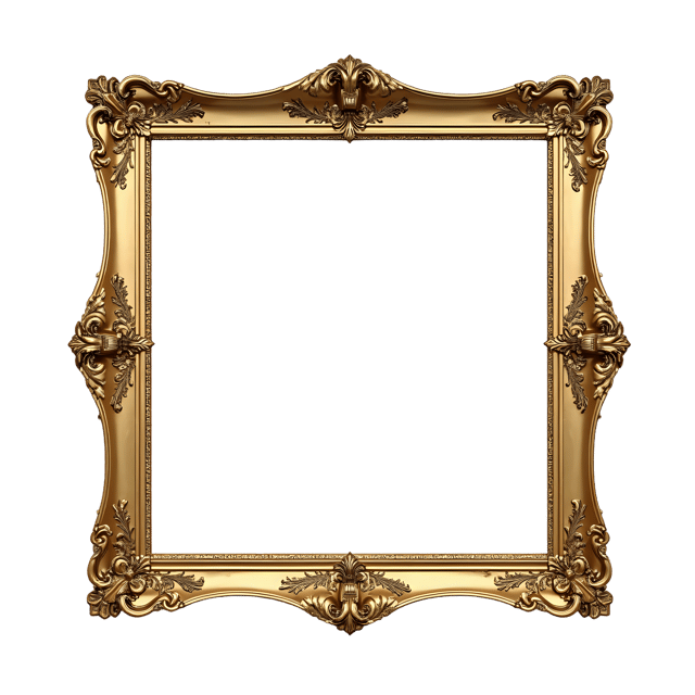 Free transparent PNG: Vintage Gold Frame PNG Clipart  Perfect for Decor and Design Projects