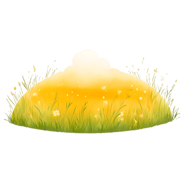 Free transparent PNG: Golden Glow Meadow PNG Background for Nature and Serenity Imagery