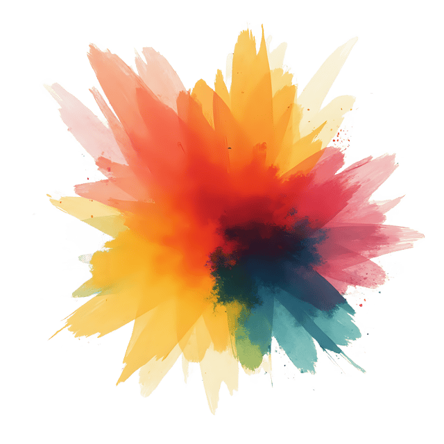 Free transparent PNG: Abstract Colorful Stroke Art with Transparent Background