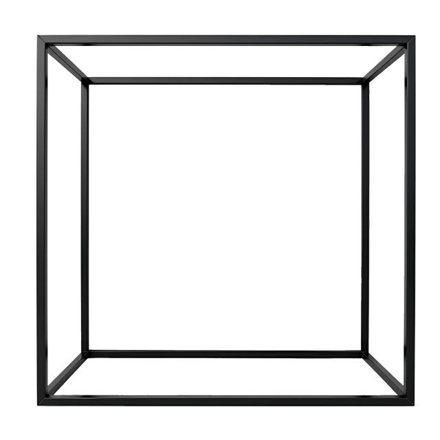 Free transparent PNG: Plain Black Metal Frame with Angular Design and Minimalist Style