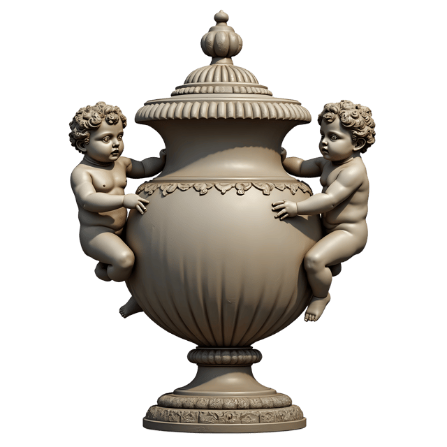 Free transparent PNG: Urn with Cherubs PNG Clipart  Perfect for Funeral Art and Memorial Designs
