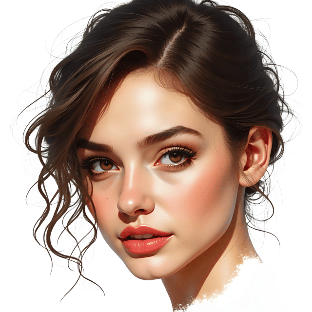Free transparent PNG: Painterly Face Portrait PNG  Ideal for Artistic Projects, Decor  Creations