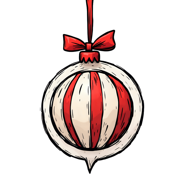Free transparent PNG: Striped Holiday Ornament  Red Ribbon Clipart, free png download