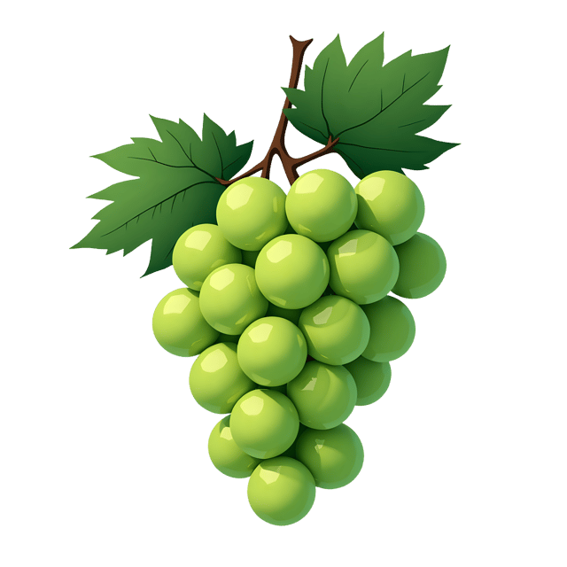 Free transparent PNG: Green Grapes Cluster  Fruit Clipart, free transparent png download