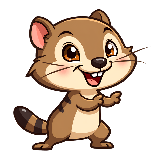 Free transparent PNG: Mischievous Weasel Clipart with Brown Coat and Quick Movements