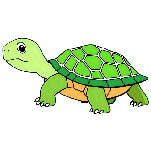 Free transparent PNG: Cute Cartoon Turtle Illustration for Nursery Decor, Crafts, and Nature-themed Projects