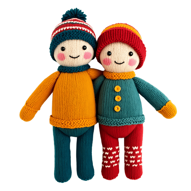 Free transparent PNG: Reversible Knitted Doll PNG with Two Sides and Transparent Background