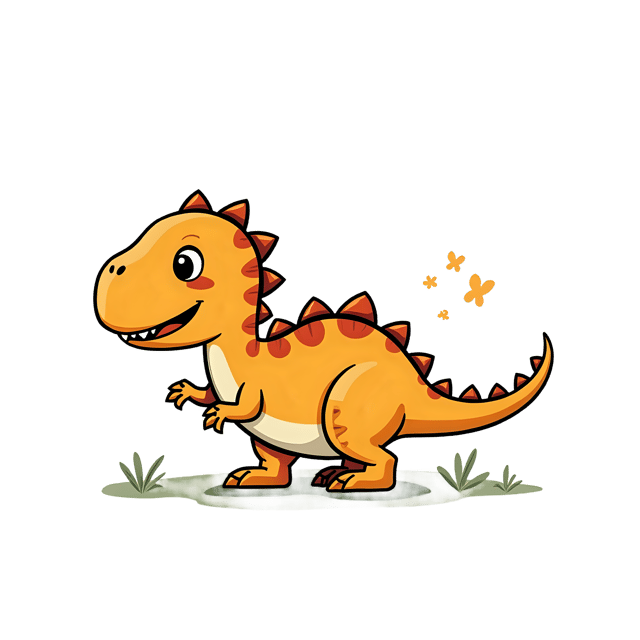 Free transparent PNG: Baby Dinosaur Crawling Transparent PNG for Nursery and Craft Projects