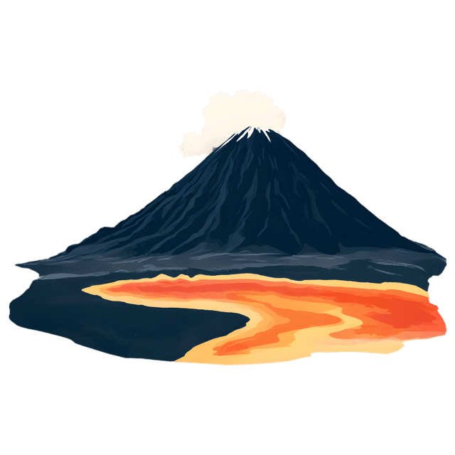 Free transparent PNG: Volcanic Landscape Transparent PNG for Art and Design