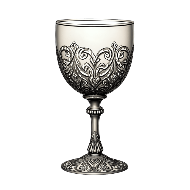 Free transparent PNG: Vintage Filigree Stem Wine Cup PNG Clipart  Perfect for Design Projects  Crafts