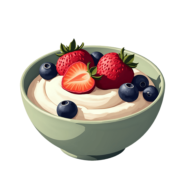 Free transparent PNG: Greek Yogurt with Berries PNG Transparent Background
