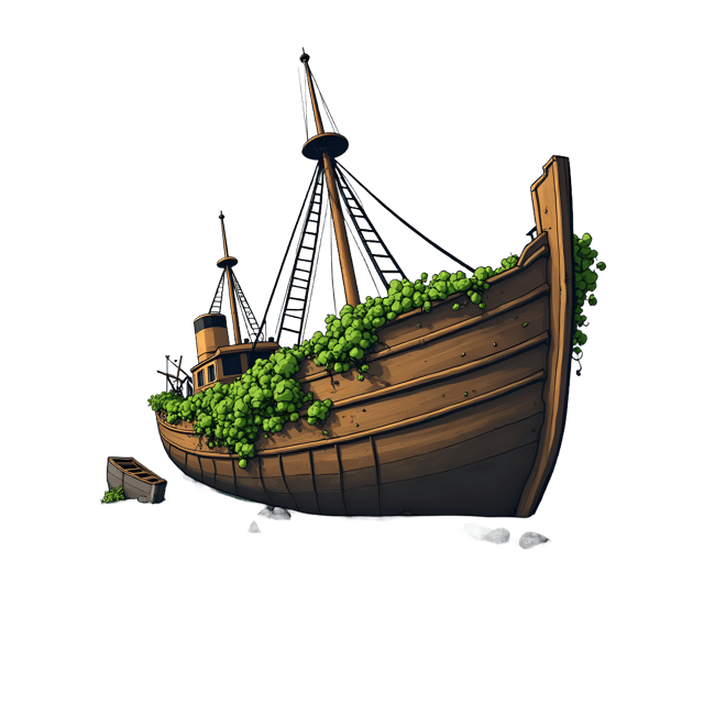 Free transparent PNG: Old Shipwreck Covered in Seaweed  Underwater Scene Clipart, free download png