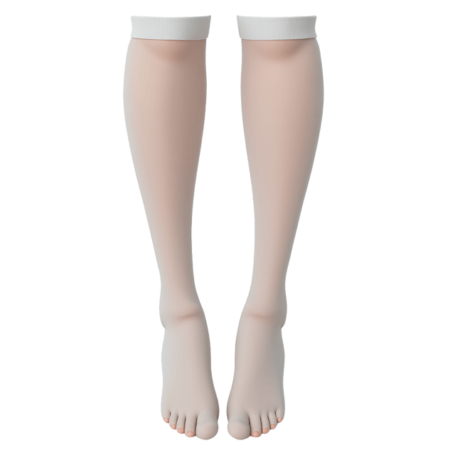 Free transparent PNG: White Cotton Tights with Subtle Floral Patterns - Realistic Illustration