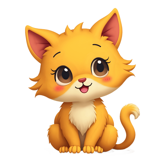 Free transparent PNG: Muted Yellow Fur with Tiny Ears PNG for Nursery and Craft Projects