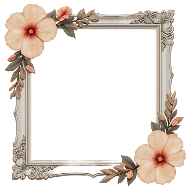 Free transparent PNG: Vintage Petal Frame PNG Clipart  Perfect for Design Projects  Decor
