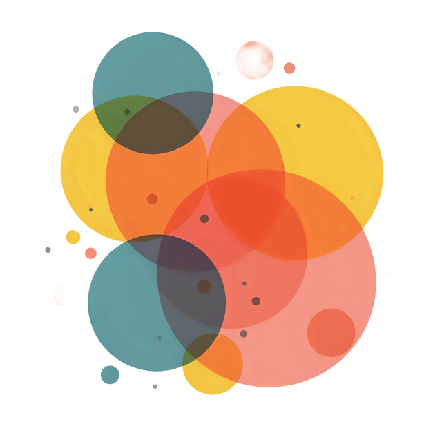 Free transparent PNG: Colorful Blending Blobs Transparent PNG for Artistic and Decorative Use