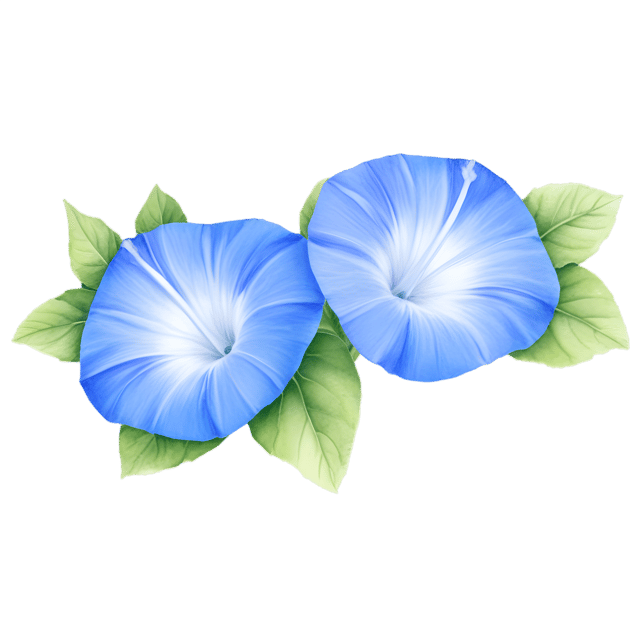 Free transparent PNG: Morning Glory Flower Transparent PNG for Floral Design and Clipart