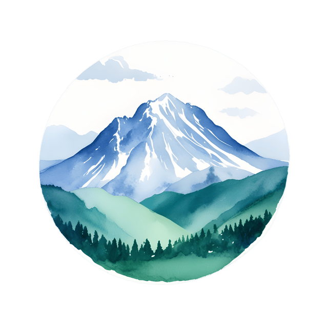 Free transparent PNG: Majestic Mountains Under Emerald Circle Light PNG Background