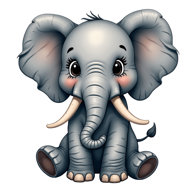 Free transparent PNG: African Elephant Cartoon Illustration with Watercolor Style