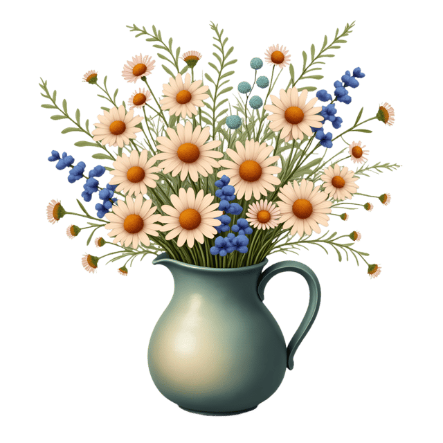 Free transparent PNG: Rustic Cottage Arrangement  Daisy Clipart, free downloadable png