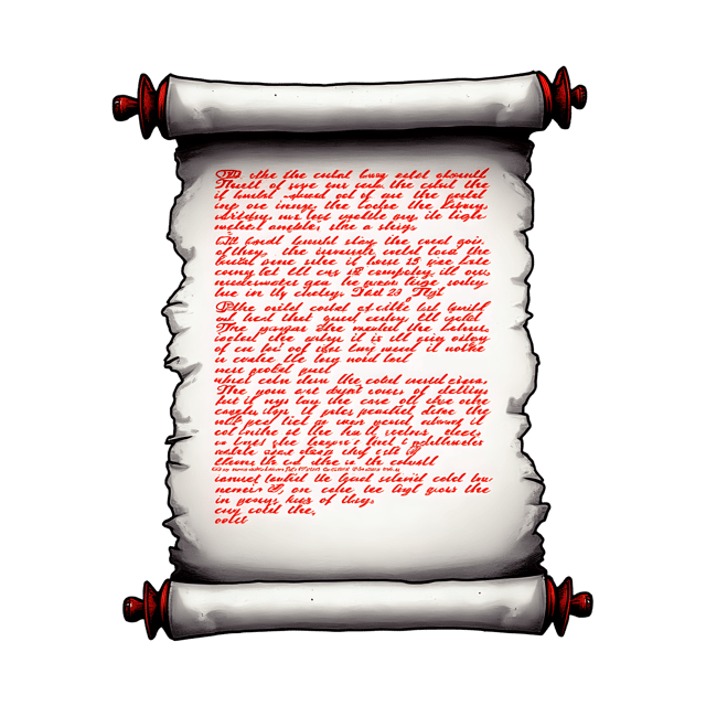 Free transparent PNG: Scroll with Hidden Code  Red Ink Script Clipart, free transparent png download