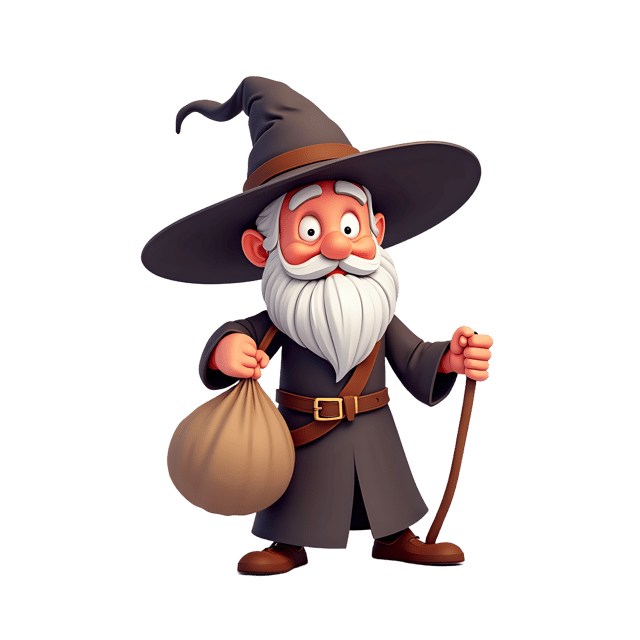 Free transparent PNG: Wizard with Bag  Fantasy Clipart, free download png