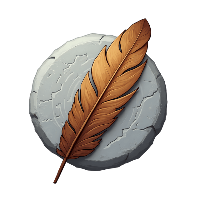 Free transparent PNG: Owl Feather  Detailed Stone Surface Artwork, free downloadable png