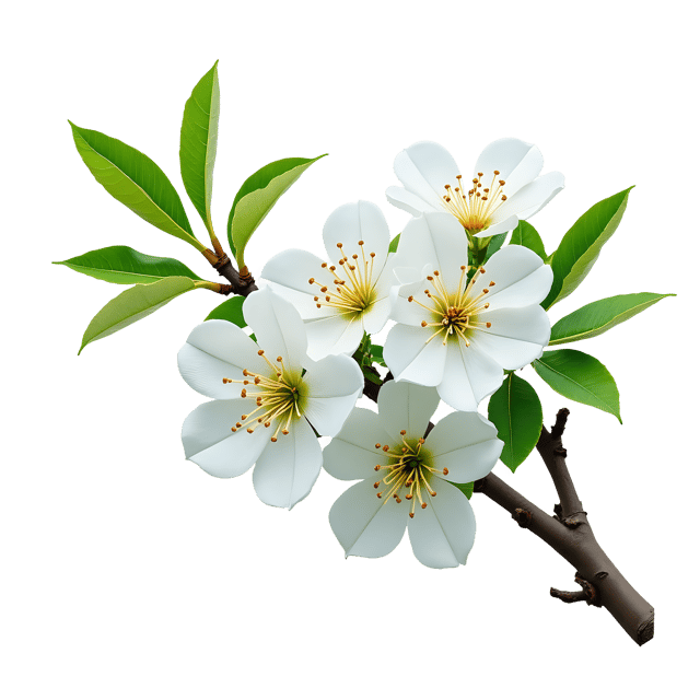 Free transparent PNG: Blossoming Almond Tree with White Flowers PNG