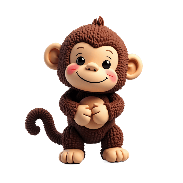 Free transparent PNG: Amigurumi Monkey  Handmade Crochet Clipart, free downloadable png
