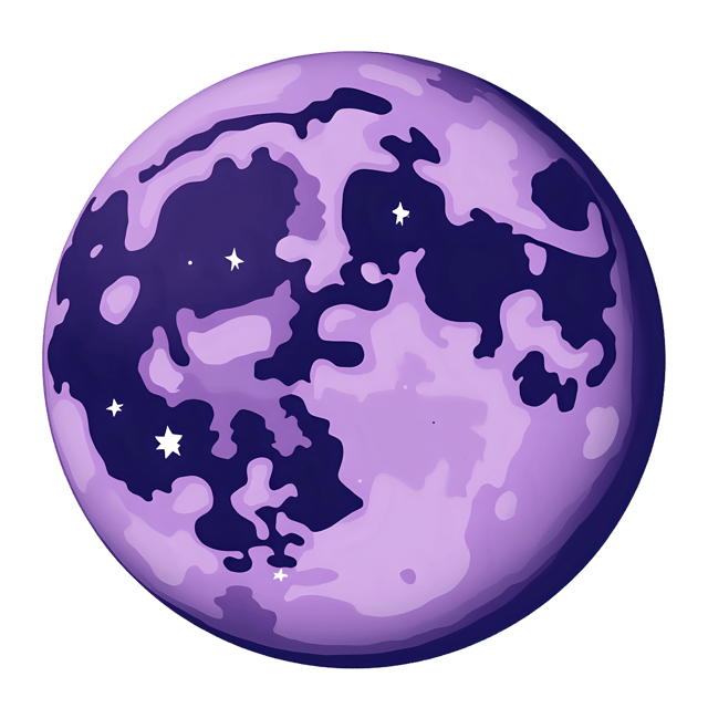 Free transparent PNG: Moon and Stars in Purple Space  Free Downloadable PNG Clipart