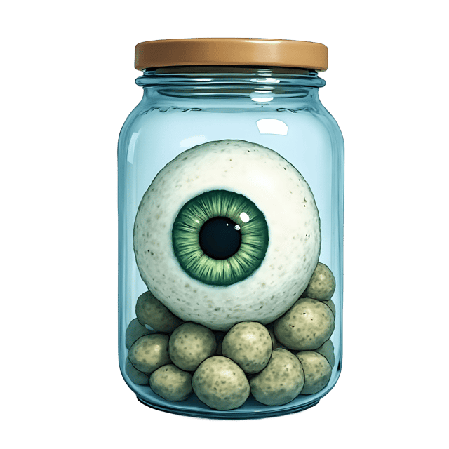 Free transparent PNG: Eyeball Jar  Creepy Clipart, free downloadable png