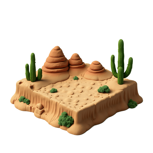 Free transparent PNG: Desert Diorama PNG  Perfect for Landscape Scenes, Crafts  Decor
