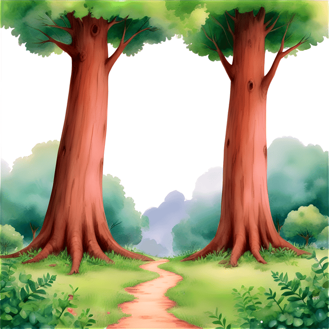 Free transparent PNG: Serenity in the Forest Transparent PNG Glade with Ancient Trees