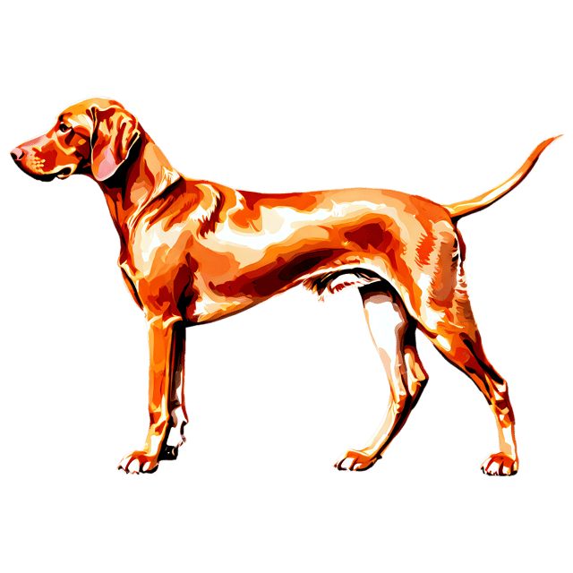 Free transparent PNG: Vizsla Dog Watercolor Style Transparent PNG – Gentle Illustration for Designers & Creators