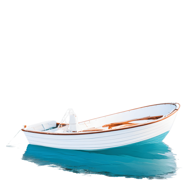 Free transparent PNG: Boat Floating in Tranquil Ocean Transparent PNG Background for Water and Nature Imagery