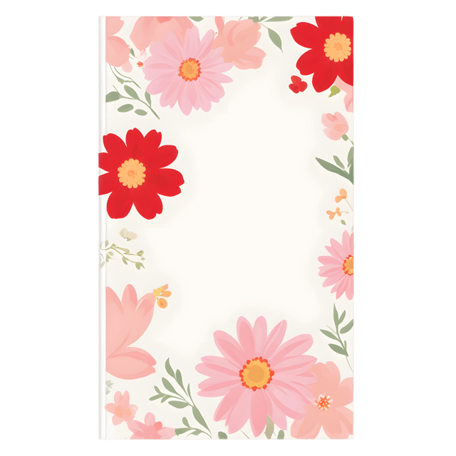 Free transparent PNG: Floral Notebook Design with Transparent Background for Creative Projects