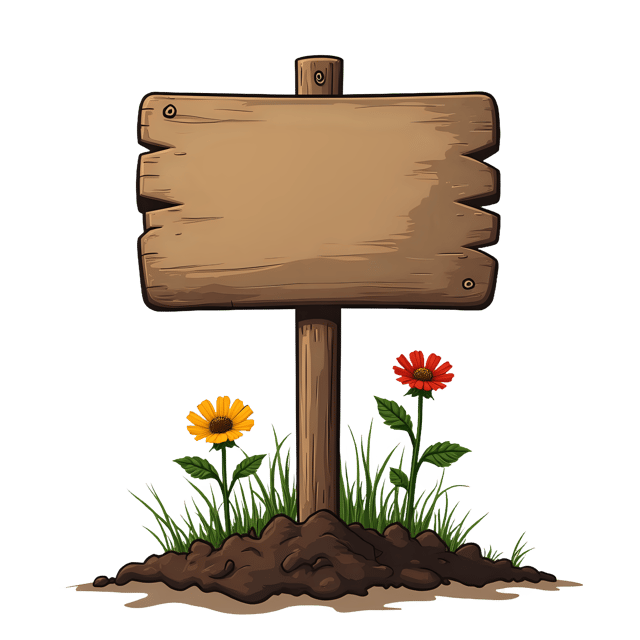 Free transparent PNG: Garden Sign  Stakes and Soil Clipart, free download png