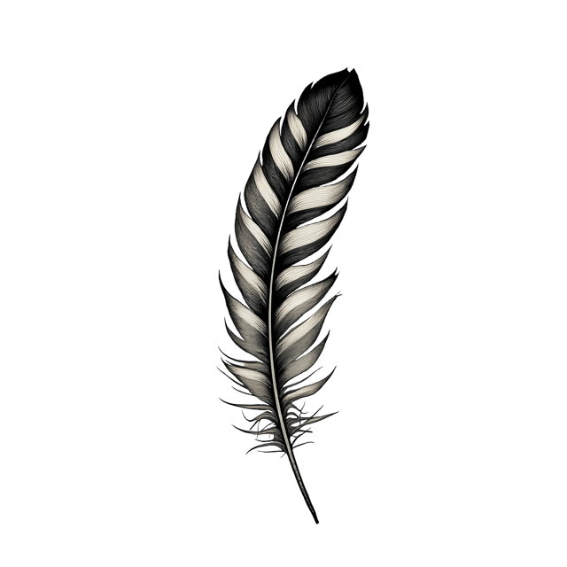 Free transparent PNG: Striped Bird Feather  Elegant Vector Art, Free PNG Download