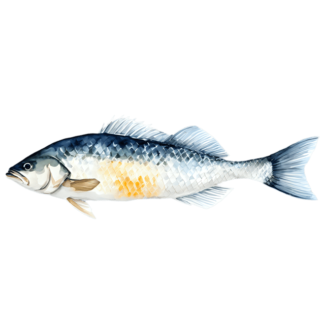 Free transparent PNG: Barramundi Fish Watercolor Style Transparent PNG – Gentle Illustration for Designers & Creators
